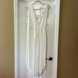 Lulu's Elegant White Maxi Dress